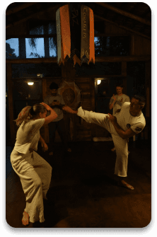 Weekly capoeira class